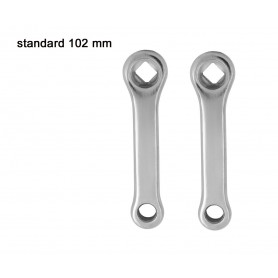 Manivelle QU-AX acier Axe carré (la paire)