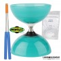 Diabolo Beach à roulement + Bag. Alu Bleu + 3 ficelles