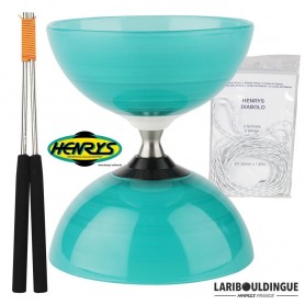 Diabolo Beach à roulement + Bag. Alu Orange + 3 ficelles