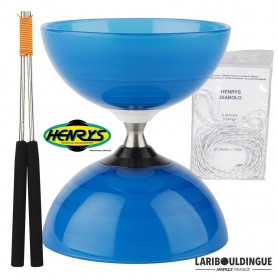 Diabolo Beach à roulement + Bag. Alu Orange + 3 ficelles