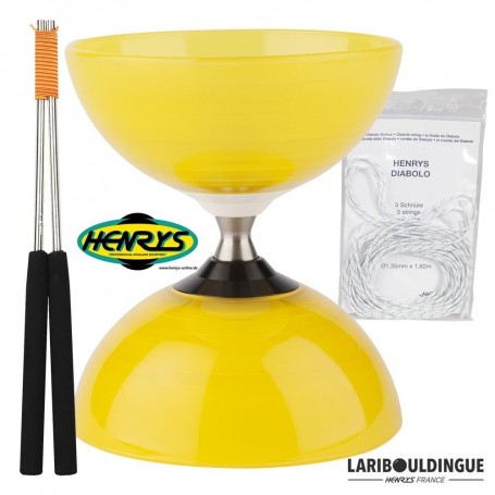 Diabolo Beach à roulement + Bag. Alu Orange + 3 ficelles