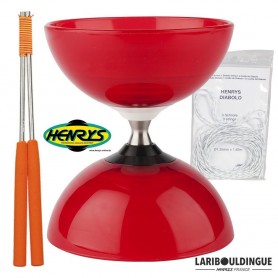 Diabolo Beach à roulement + Bag. Alu Vert + 3 ficelles