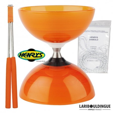 Diabolo Beach à roulement + Bag. Alu Vert + 3 ficelles