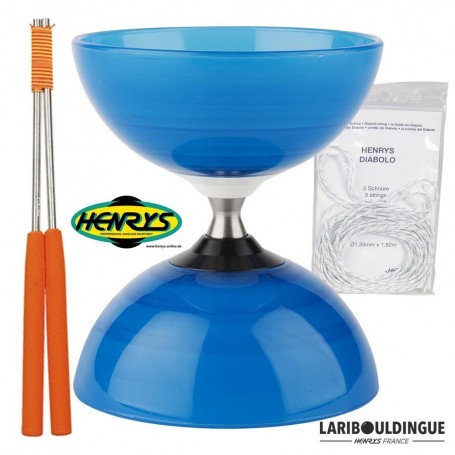 Diabolo Beach à roulement + Bag. Alu Vert + 3 ficelles