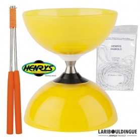 Diabolo Beach à roulement + Bag. Alu Vert + 3 ficelles