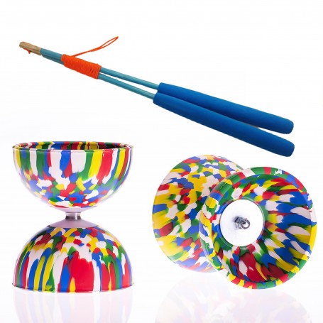 Diabolo Multicolore PLAY + baguettes FiberGlass