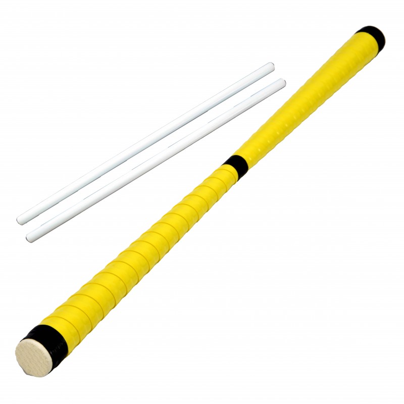 Bastón Diabolo Fluorescente Amarillo | Clásico Cónico Con Puntas Air Shock De 675 Mm