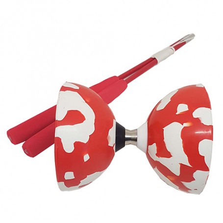 Diabolo Jester à roulement + baguettes Fibre JWS