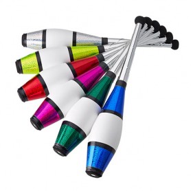 Massue de jonglerie Pirouette Europ pailletée manche argent HENRYS