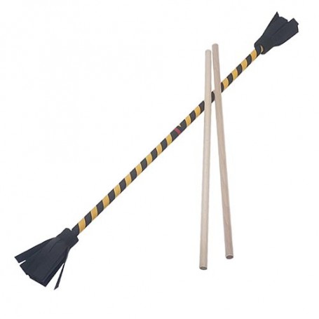 Bâton fleur simple spirale Jaune GOUDURIX  + Baguettes