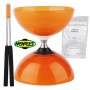 Diabolo Beach à roulement orange + Bag. Alu Noir + 3 ficelles