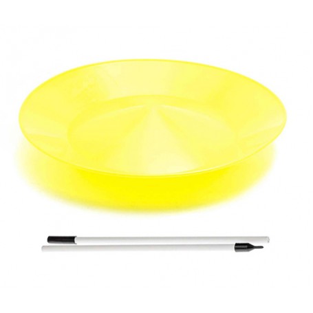 Assiette souple fluo + Baguette plastique pliable PLAY