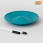 Assiette souple turquoise + Baguette plastique pliable PLAY