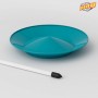 Assiette souple turquoise + Baguette plastique PLAY