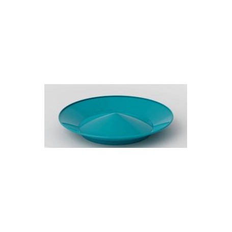 Assiette souple turquoise PLAY + Baguette bois
