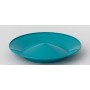 Assiette souple turquoise PLAY + Baguette bois
