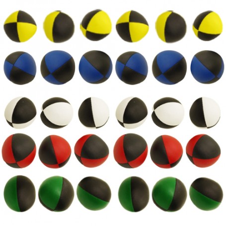 Lot de 30 balles de jonglage classic Noir/couleur CIRKAO
