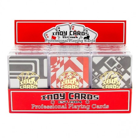 Jeu 54 cartes Indy Transparent × 12