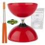 Diabolo Beach à roulement rouge + Bag. Alu Orange + 3 ficelles