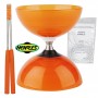 Diabolo Beach à roulement orange + Bag. Alu Orange + 3 ficelles