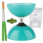 Diabolo Beach à roulement TKZ + Bag. Alu Vert + 3 ficelles