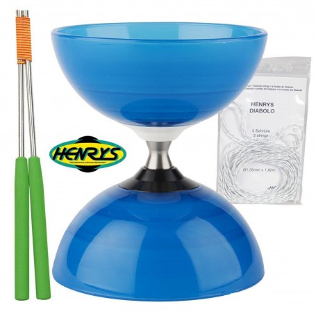 Diabolo Beach à roulement + Bag. Alu Vert + 3 ficelles