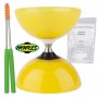 Diabolo Beach à roulement Jaune + Bag. Alu Vert + 3 ficelles