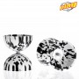 Diabolo Multicolore Blanc / noir PLAY + baguettes noir FiberGlass